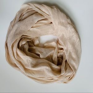 Express metallic gold infinity scarf
